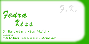 fedra kiss business card